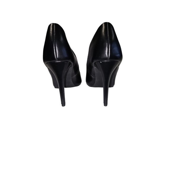 JustFab Women's Gisselle Black Leather Pointy Heels Size 9.5 - Picture 5 of 6